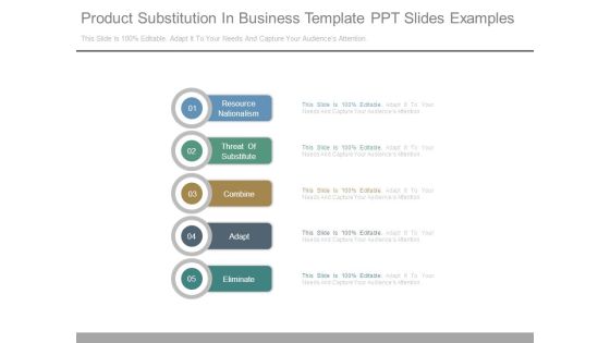 Product Substitution In Business Template Ppt Slides Examples