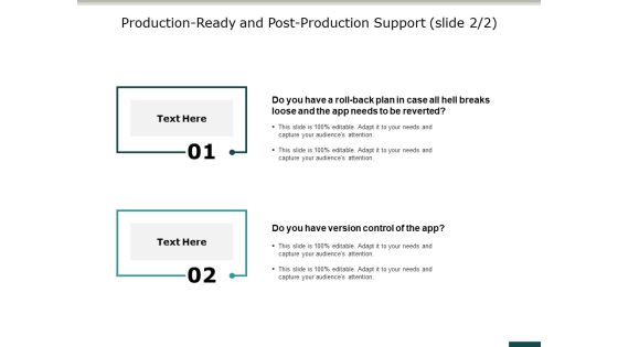 Production Ready And Post Production Support Slide Business Ppt PowerPoint Presentation Portfolio Clipart Production Ready And Post Production Support Slide Business Ppt PowerPoint Presentation Portfolio Clipart