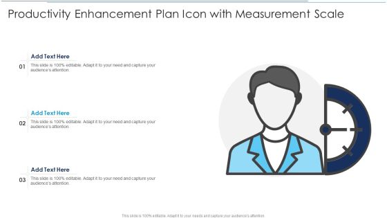 Productivity Enhancement Plan Icon With Measurement Scale Sample PDF