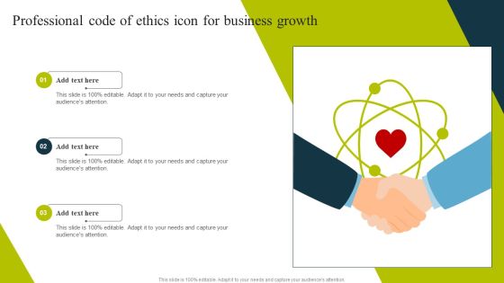Professional Code Of Ethics Icon For Business Growth Elements PDF Professional Code Of Ethics Icon For Business Growth Elements PDF