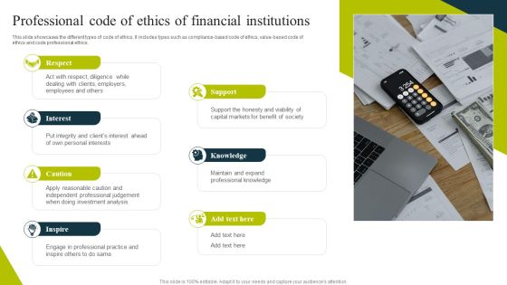 Professional Code Of Ethics Of Financial Institutions Themes PDF Professional Code Of Ethics Of Financial Institutions Themes PDF