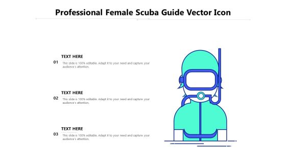 Professional Female Scuba Guide Vector Icon Ppt PowerPoint Presentation Icon Styles PDF