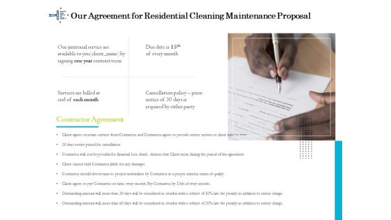 Professional House Cleaning Service Our Agreement For Residential Cleaning Maintenance Proposal Designs PDF Professional House Cleaning Service Our Agreement For Residential Cleaning Maintenance Proposal Designs PDF