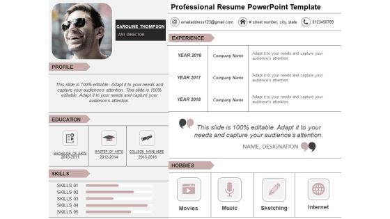 Professional Resume PowerPoint Template Ppt PowerPoint Presentation Infographic Template Gridlines PDF Professional Resume PowerPoint Template Ppt PowerPoint Presentation Infographic Template Gridlines PDF