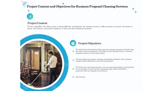 Professional Sanitation Solutions Project Context And Objectives For Business Proposal Cleaning Services Slides PDF Professional Sanitation Solutions Project Context And Objectives For Business Proposal Cleaning Services Slides PDF
