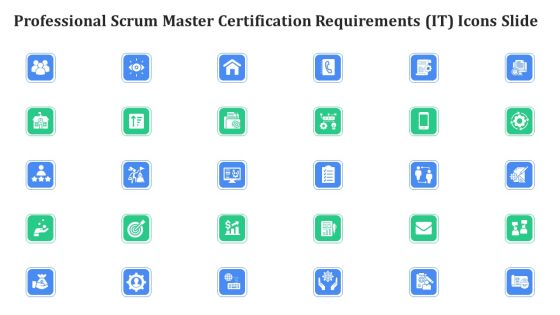 Professional Scrum Master Certification Requirements IT Icons Slide Themes PDF