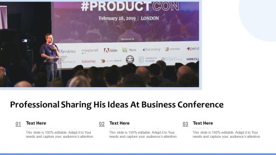 Professional Sharing His Ideas At Business Conference Ppt Gallery Graphics PDF