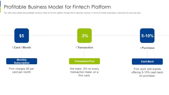 Profitable Business Model For Fintech Platform Brochure PDF Profitable Business Model For Fintech Platform Brochure PDF