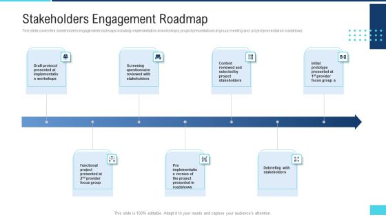 Profitable Initiation Project Engagement Process Stakeholders Engagement Roadmap Ppt Outline Format PDF Profitable Initiation Project Engagement Process Stakeholders Engagement Roadmap Ppt Outline Format PDF