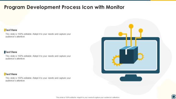 Program Development Process Icon With Monitor Summary PDF Program Development Process Icon With Monitor Summary PDF