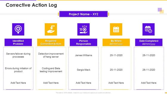 Program Management Timetable Bundle Corrective Action Log Ppt Icon Structure PDF Program Management Timetable Bundle Corrective Action Log Ppt Icon Structure PDF
