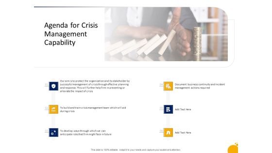 Program Presentation Agenda For Crisis Management Capability Ppt Gallery Ideas PDF