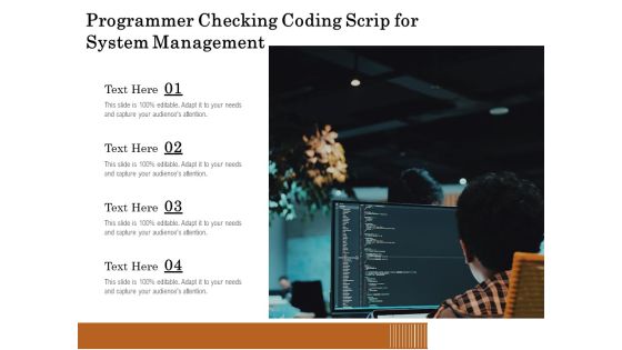 Programmer Checking Coding Scrip For System Management Ppt PowerPoint Presentation Portfolio Background Images PDF Programmer Checking Coding Scrip For System Management Ppt PowerPoint Presentation Portfolio Background Images PDF