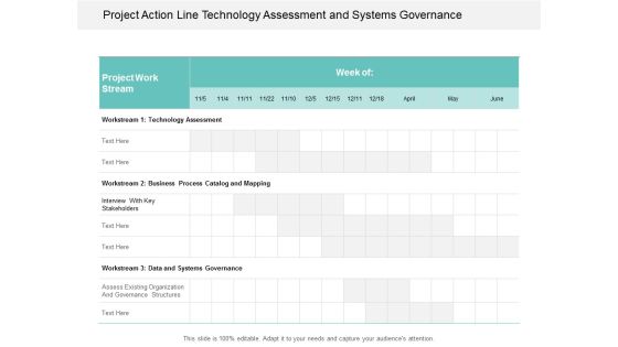 Project Action Line Technology Assessment And Systems Governance Ppt Powerpoint Presentation Inspiration Designs Download