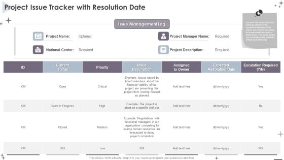 Project Administration Bundle Project Issue Tracker With Resolution Date Rules PDF Project Administration Bundle Project Issue Tracker With Resolution Date Rules PDF