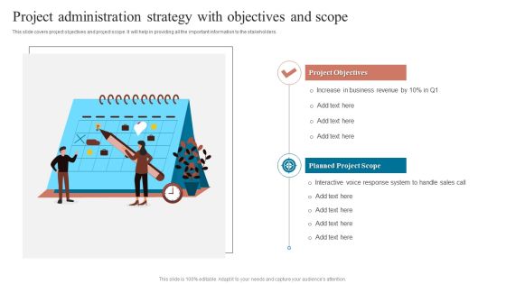 Project Administration Strategy With Objectives And Scope Template PDF Project Administration Strategy With Objectives And Scope Template PDF