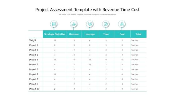 Project Assessment Template With Revenue Time Cost Ppt PowerPoint Presentation Layouts Background Designs Project Assessment Template With Revenue Time Cost Ppt PowerPoint Presentation Layouts Background Designs