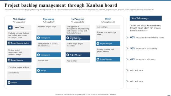 Project Backlog Management Through Kanban Board Brochure PDF Project Backlog Management Through Kanban Board Brochure PDF