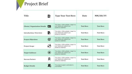 Project Brief Ppt PowerPoint Presentation Infographics Tips Project Brief Ppt PowerPoint Presentation Infographics Tips