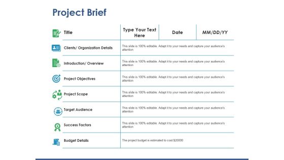 Project Brief Ppt PowerPoint Presentation Layouts Structure Project Brief Ppt PowerPoint Presentation Layouts Structure