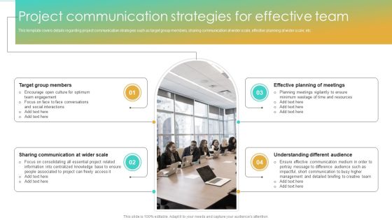 Project Communication Strategies For Effective Team Enterprise Communication Tactics Icons PDF