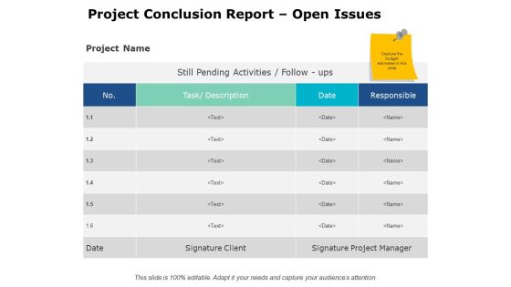 Project Conclusion Report Open Issues Ppt PowerPoint Presentation Outline Background Project Conclusion Report Open Issues Ppt PowerPoint Presentation Outline Background