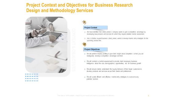 Project Context And Objectives For Business Research Design And Methodology Services Rules PDF Project Context And Objectives For Business Research Design And Methodology Services Rules PDF
