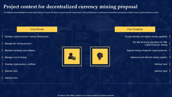 Project Context For Decentralized Currency Mining Proposal Formats PDF Project Context For Decentralized Currency Mining Proposal Formats PDF