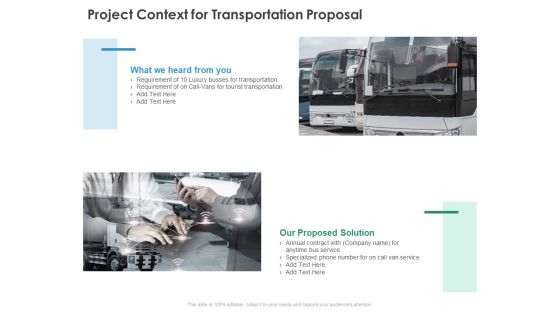 Project Context For Transportation Proposal Business Ppt PowerPoint Presentation Icon Deck Project Context For Transportation Proposal Business Ppt PowerPoint Presentation Icon Deck