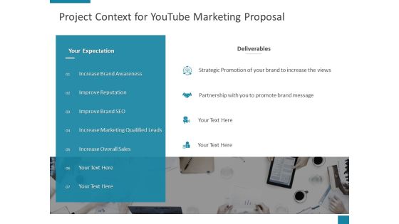 Project Context For Youtube Marketing Proposal Ppt PowerPoint Presentation Icon Display