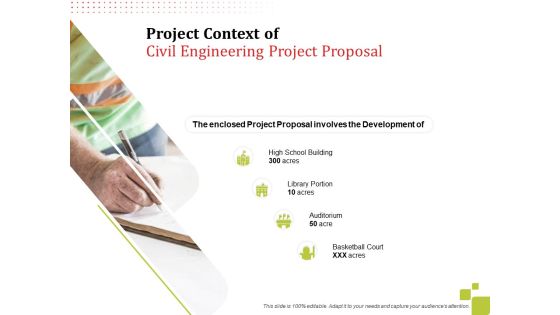 Project Context Of Civil Engineering Project Proposal Development Ppt Gallery Diagrams PDF Project Context Of Civil Engineering Project Proposal Development Ppt Gallery Diagrams PDF