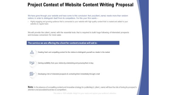 Project Context Of Website Content Writing Proposal Ppt Infographic Template File Formats PDF Project Context Of Website Content Writing Proposal Ppt Infographic Template File Formats PDF
