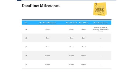 Project Deliverables Administration Outline Deadline Milestones Ppt Gallery Inspiration PDF Project Deliverables Administration Outline Deadline Milestones Ppt Gallery Inspiration PDF
