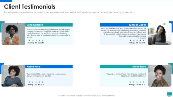 Project Development Expert IT Client Testimonials Ppt PowerPoint Presentation Gallery Background PDF Project Development Expert IT Client Testimonials Ppt PowerPoint Presentation Gallery Background PDF
