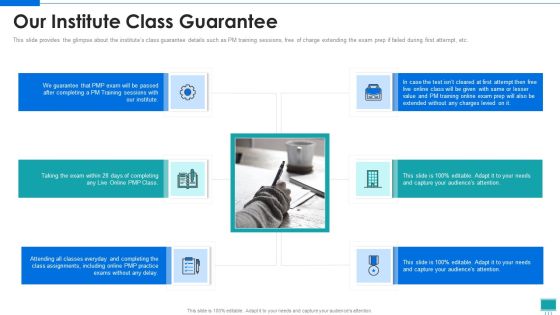 Project Development Expert IT Our Institute Class Guarantee Ppt PowerPoint Presentation File Objects PDF