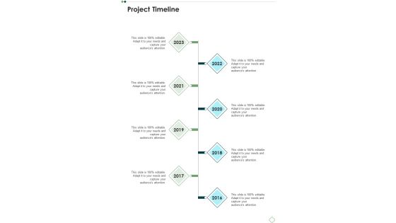 Project Development Planning Proposal Template Project Timeline One Pager Sample Example Document Project Development Planning Proposal Template Project Timeline One Pager Sample Example Document