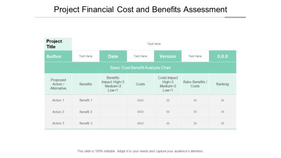 Project Financial Cost And Benefits Assessment Ppt Powerpoint Presentation Infographics Layout Ideas Project Financial Cost And Benefits Assessment Ppt Powerpoint Presentation Infographics Layout Ideas