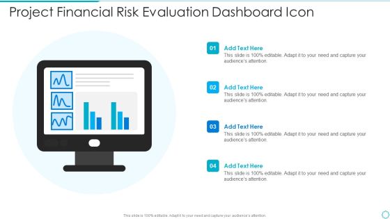 Project Financial Risk Evaluation Dashboard Icon Summary PDF