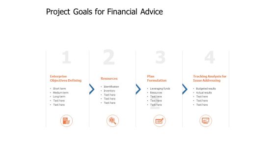 Project Goals For Financial Advice Ppt Powerpoint Presentation Professional Show Project Goals For Financial Advice Ppt Powerpoint Presentation Professional Show