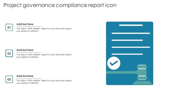 Project Governance Compliance Report Icon Pictures PDF