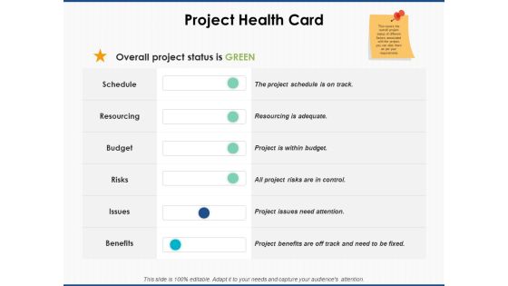 Project Health Card Business Ppt PowerPoint Presentation File Themes Project Health Card Business Ppt PowerPoint Presentation File Themes