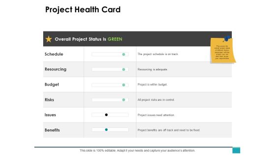 Project Health Card Ppt PowerPoint Presentation Clipart Project Health Card Ppt PowerPoint Presentation Clipart