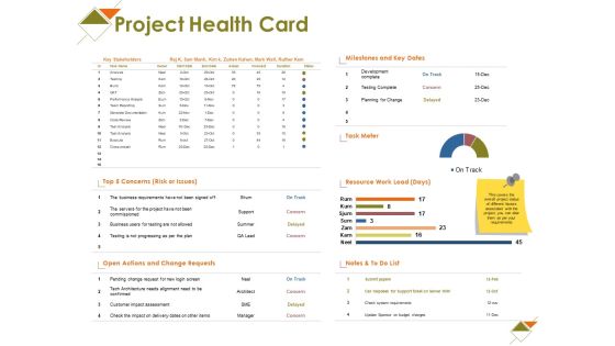 Project Health Card Ppt PowerPoint Presentation Icon Topics Project Health Card Ppt PowerPoint Presentation Icon Topics