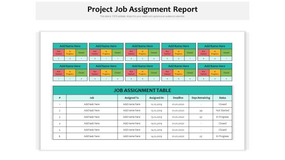 Project Job Assignment Report Ppt PowerPoint Presentation File Infographics PDF Project Job Assignment Report Ppt PowerPoint Presentation File Infographics PDF