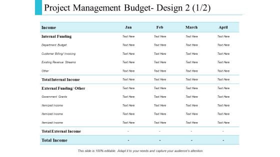 Project Management Budget Design Business Ppt PowerPoint Presentation Ideas Slide Download Project Management Budget Design Business Ppt PowerPoint Presentation Ideas Slide Download