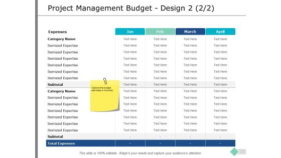 Project Management Budget Design Strategy Ppt PowerPoint Presentation Ideas Outline