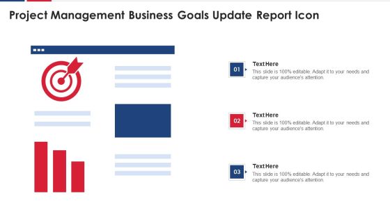 Project Management Business Goals Update Report Icon Mockup PDF Project Management Business Goals Update Report Icon Mockup PDF