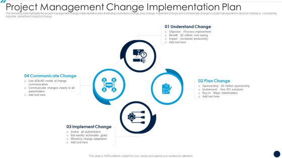 Project Management Change Implementation Plan Professional PDF Project Management Change Implementation Plan Professional PDF