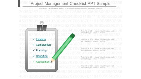 Project Management Checklist Ppt Sample Project Management Checklist Ppt Sample