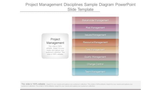 Project Management Disciplines Sample Diagram Powerpoint Slide Template